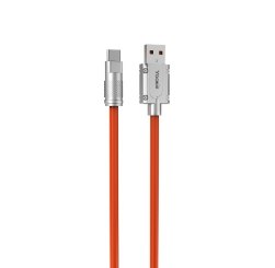Yookie 1M data _ Charging Cable EC07 silicon cable type C 3.1A orange